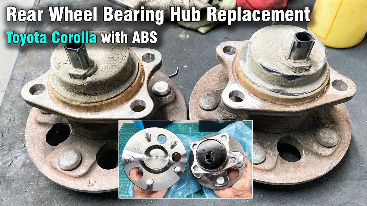 Toyota Corolla Rear Wheel Bearing Hub assembly replacement (ABS, 5 Stud)