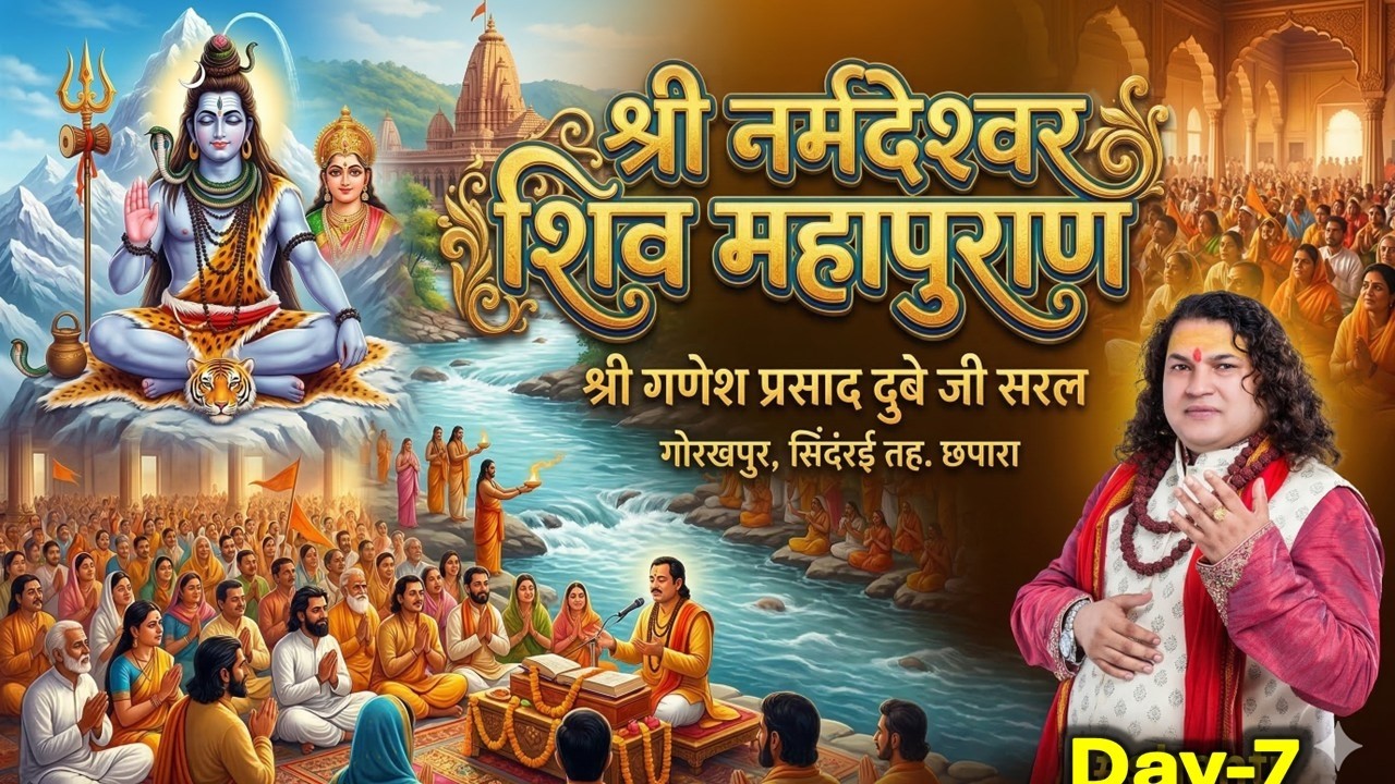 श्री नर्मदेश्‍वर शिव महापुराण , गोरखपुर, सिदंंरई तह. छपारा  @ShriGaneshPrasadDubeyJiSaral #shanti