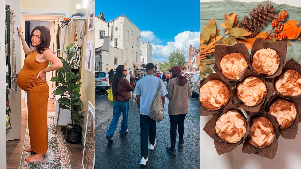 Diary Entry 55 | Autumnal Baking 🥐 Besties Visit London 👯‍♀️ Portobello Rd Larket, Bumpdate Week 38