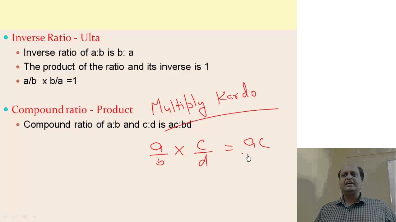 CA CPT Video Lectures and Classes of Quantitative Aptitude on Topic Ratios.