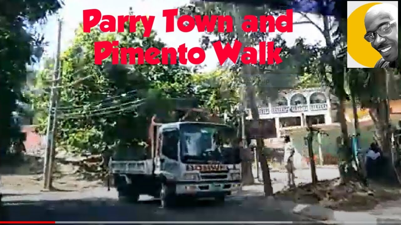 Driving through Parry Town and Pimento Walk  in  Ocho Rios.