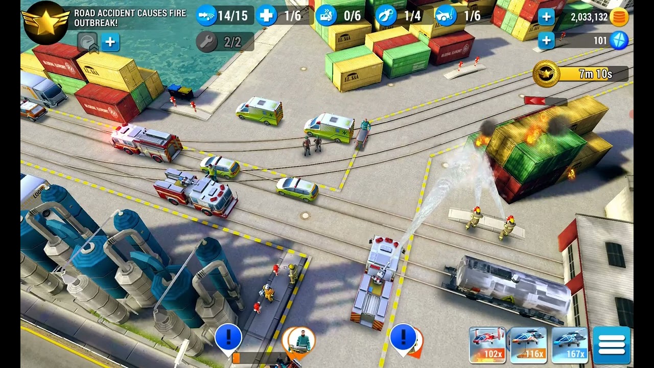 Emergency HQ, Hero Level 141, Elite responder mission #13, Road accident causes fire outbreak