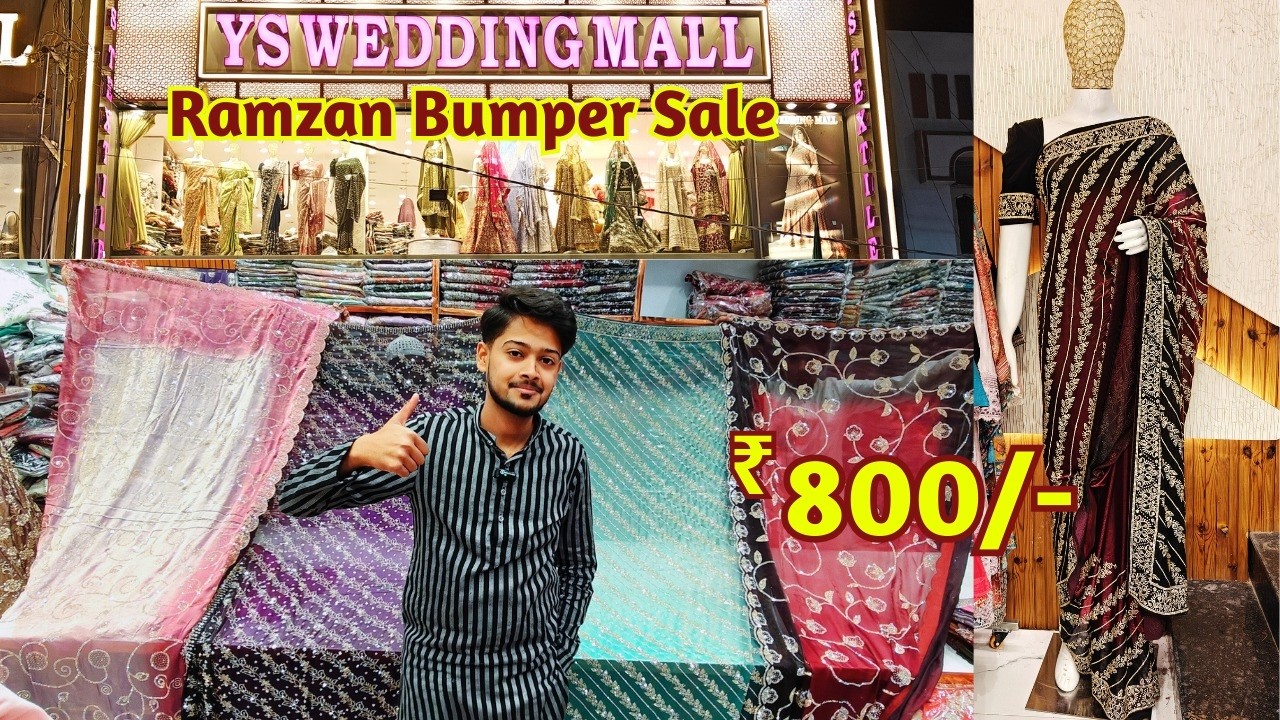 Ramzan Bumper Sale ₹ 800 Banarasi Sarees Double Shade Beads Work Cut Work Sarees || YS Wedding Mall