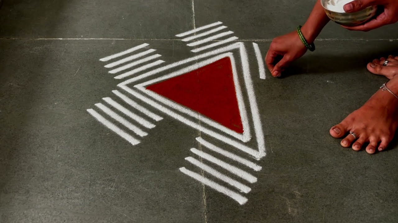 Easy padikolam designs| Simple muggulu designs| easy rangoli designs| Beginners kolam