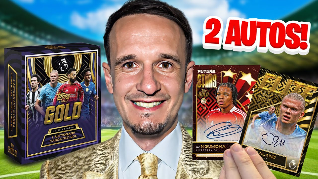 Открываю коллекционную коробку Topps Gold Premier League 25/26 *2 АВТОГРАФА!!*