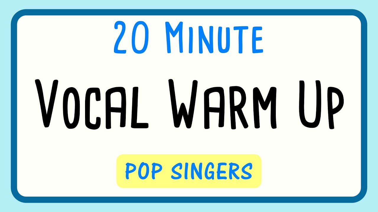 20 Minute Vocal Warm Up Male Voice | POP Singers TENOR BARITONE VOICE
