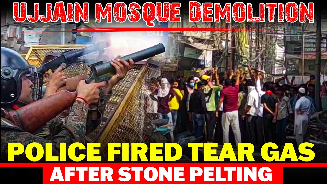 Ujjain Mosque Demolition: Police Fired Tear Gas After Stone-Pelting Near Shahi Masjid | MP