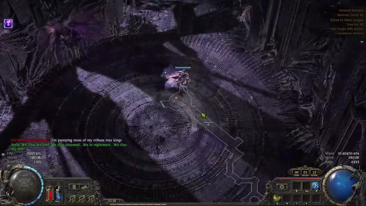 Path of Exile 2 0.5 Shaman Grim Pillars + Spark Totem vs Xesht