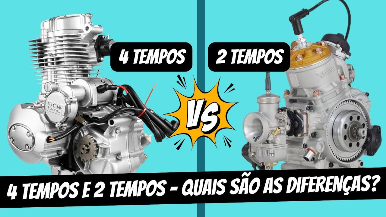 AS DIFEREN&Ccedil;AS ENTRE MOTORES 4 TEMPOS E 2 TEMPOS!!