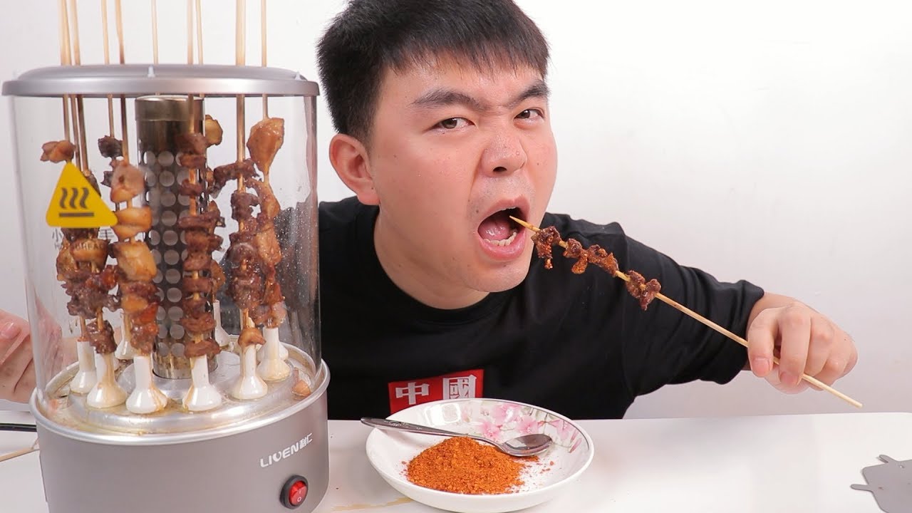 299买的全自动烤串机，以后再也不用去大排档撸串了，宅男福音