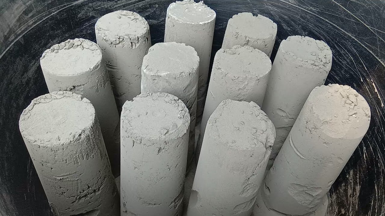 Pure cement cones melting 🤤 dusty soft crumbling 😍|satisfying video|Asmr puppys