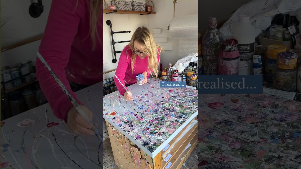 &lsquo;Country Garden&rsquo; www.littledot-art.co.uk      #wildflowers #feminineenergy #interiors #artprocess