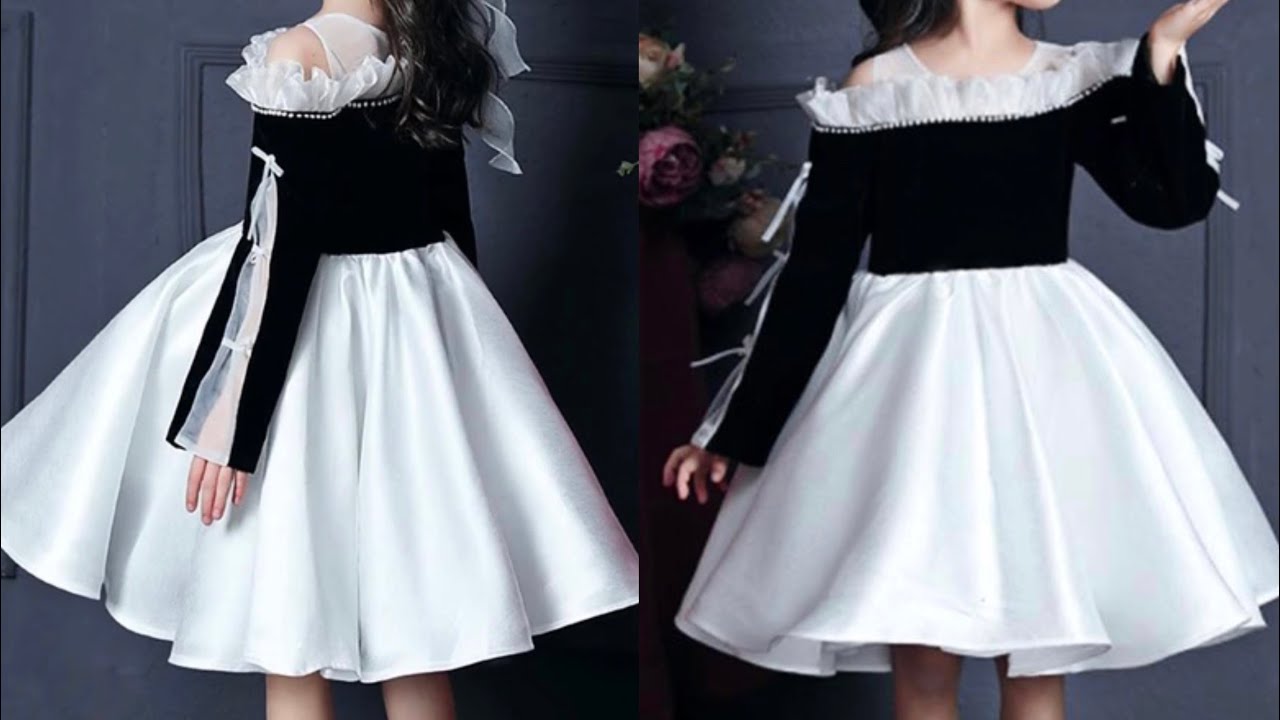 Beautiful and Very Easy Partywear Umbrella Cut Baby Frock Cutting and Stitching | DIY Baby Frock