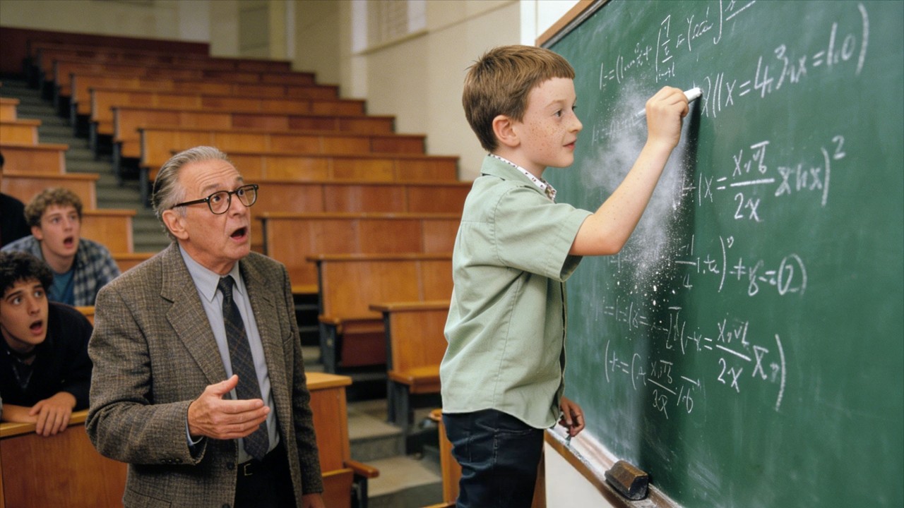 The Professor Underestimates a 7-Year-Old Boy, Not Knowing He’s Smarter Than Him