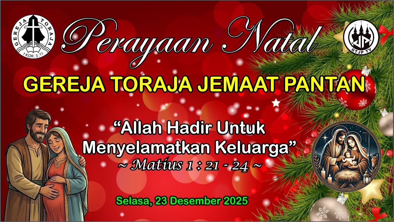 🔴 LIVE || IBADAH PERAYAAN NATAL GEREJA TORAJA JEMAAT PANTAN