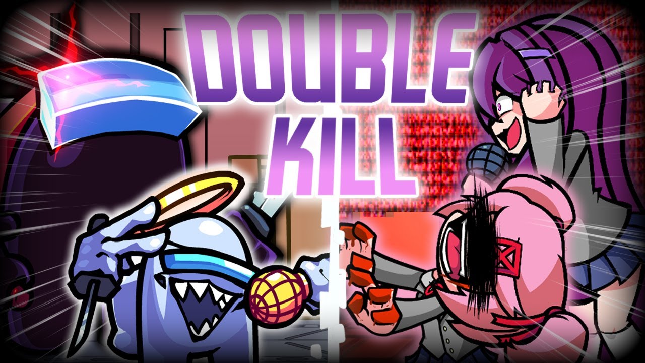 VS Impostor V4 || Poem Panic - Double Kill but Natsuki, Yuri and Monika Sing It