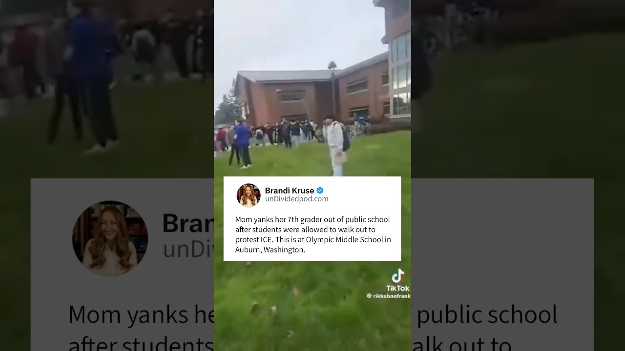 Mom yanks child from school during ICE protest