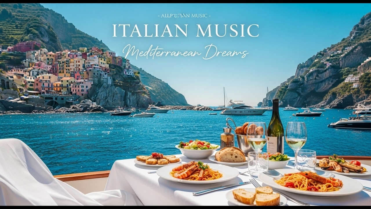 Italian Coastal Serenity & Mediterranean Lounge 🏡🌅 Tranquil Seaside Scenery & Gentle Music Flow
