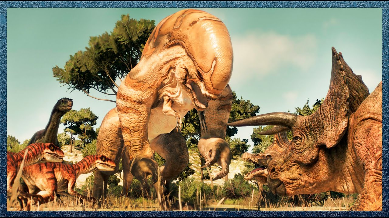 D-rex and Spinos joins the Battle Royale | Jurassic World Evolution 2
