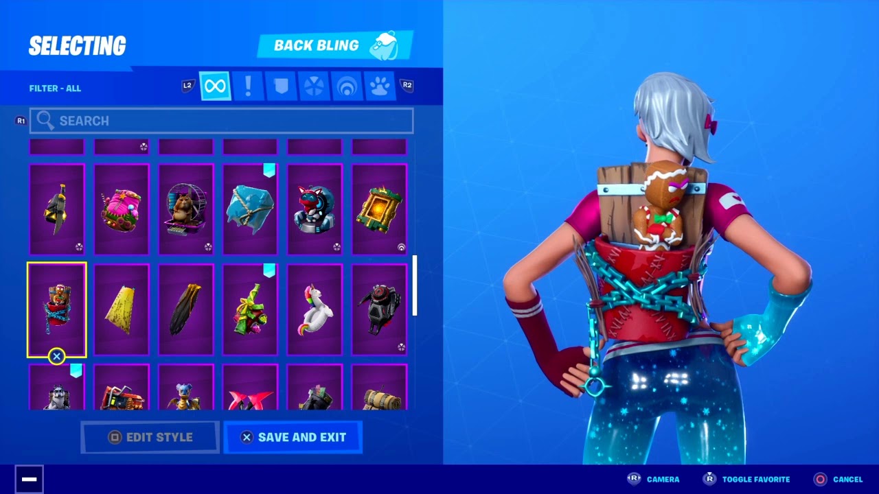 Fortnite Frosted Flurry Skin with Backblings 🎀 Showcase