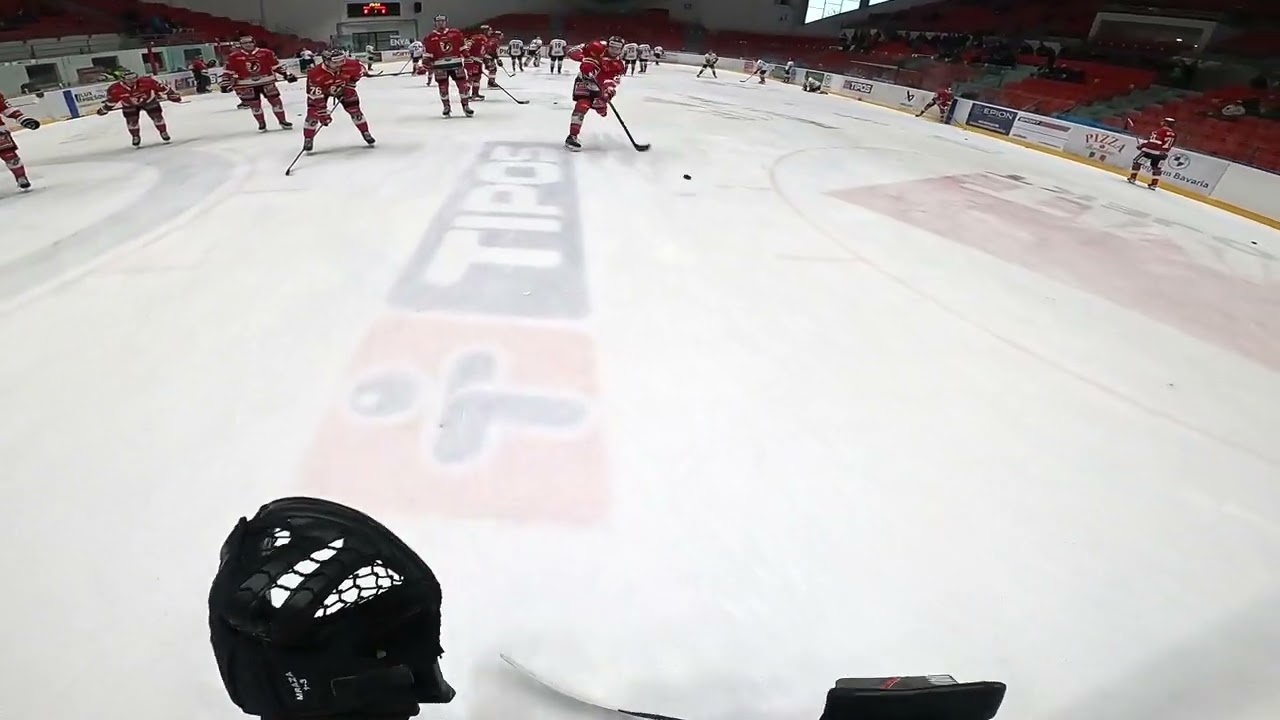 POV: Pre-Game Warm-Up Of The Hockey Goalkeeper