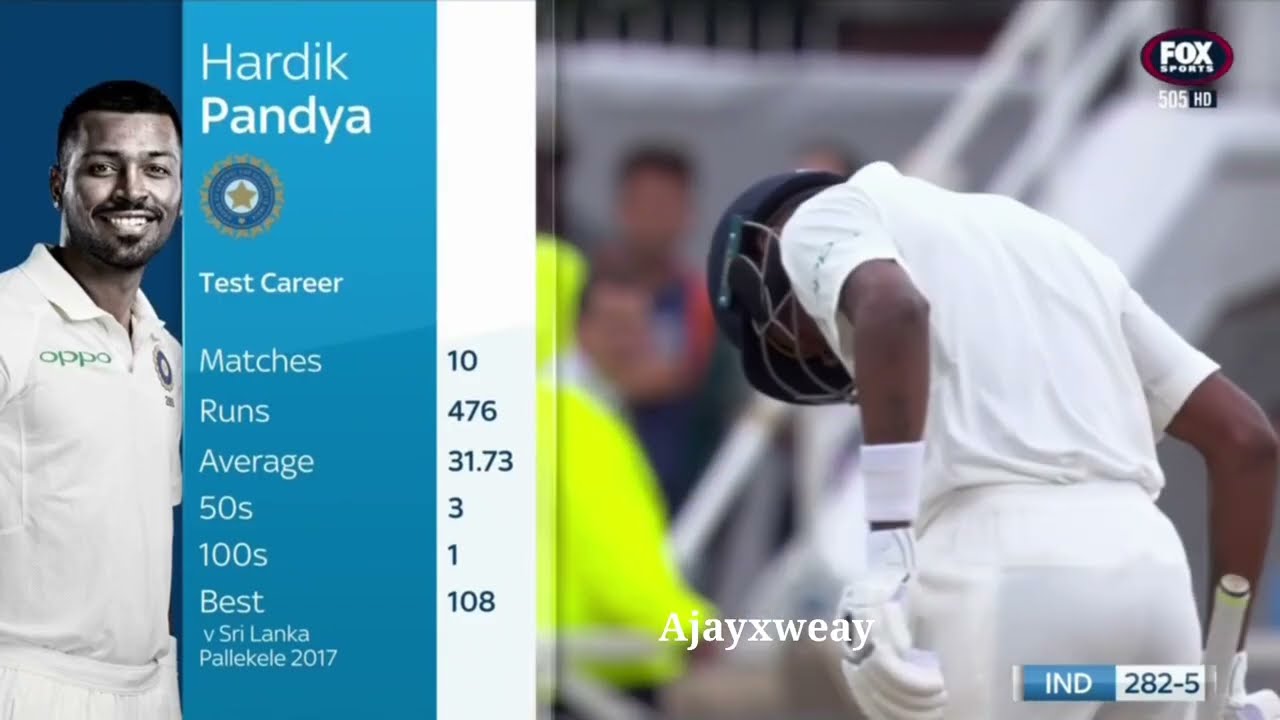 Hardik Pandya vs England test match debut 50 run