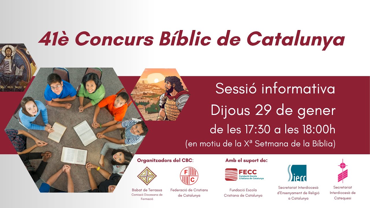 Sessió informativa: 41è Concurs Bíblic de Catalunya