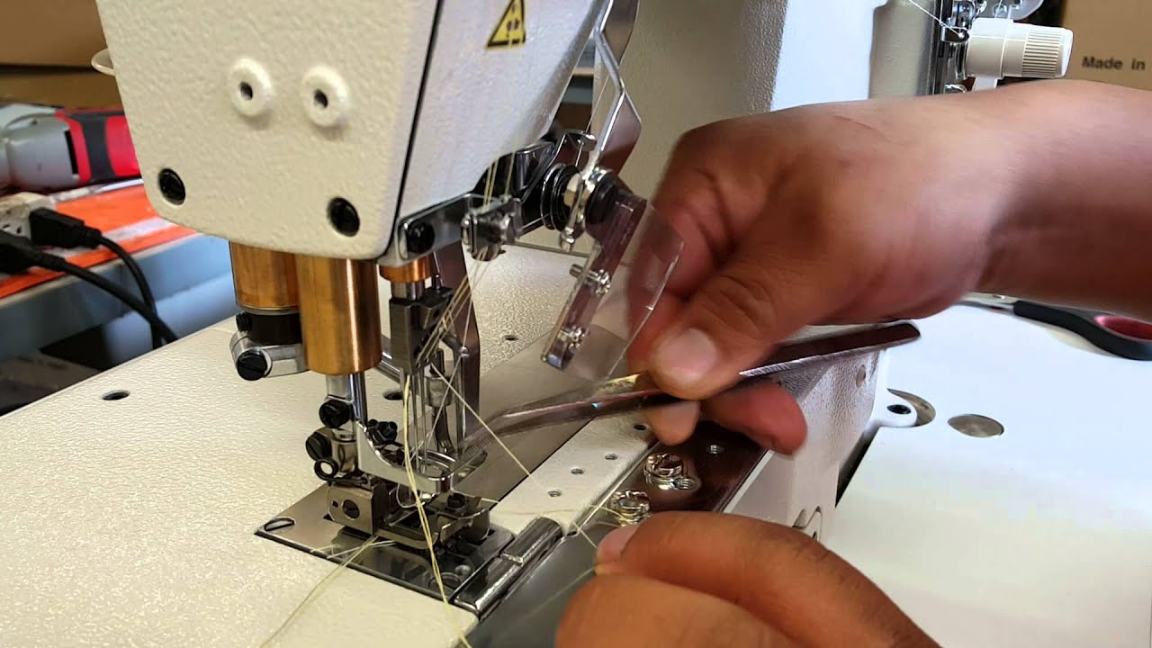 Juki MF-7523 coverstitch threading easy