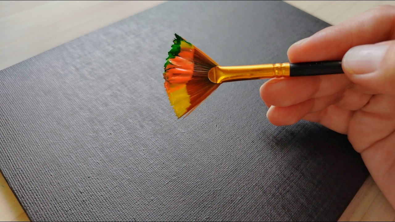 The Easiest Full Moon Night I've Ever Painted / Acrylic Painting for Beginners