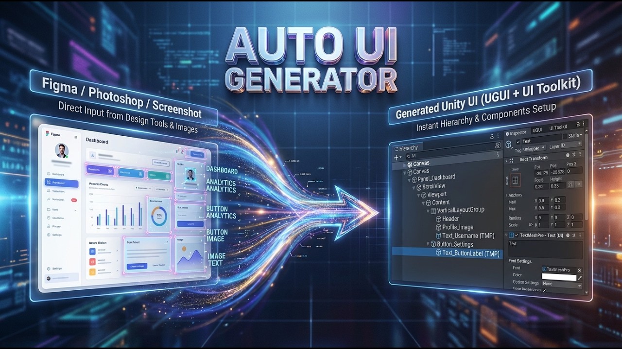Auto UI Generator : Transform Mockups into Game UI Instantly In Unity
