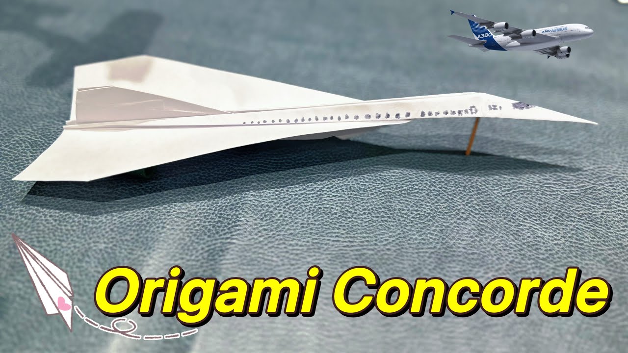 Origami Concorde Jet Tutorial | Supersonic Paper Craft Model | Advanced Aviation DIY Art