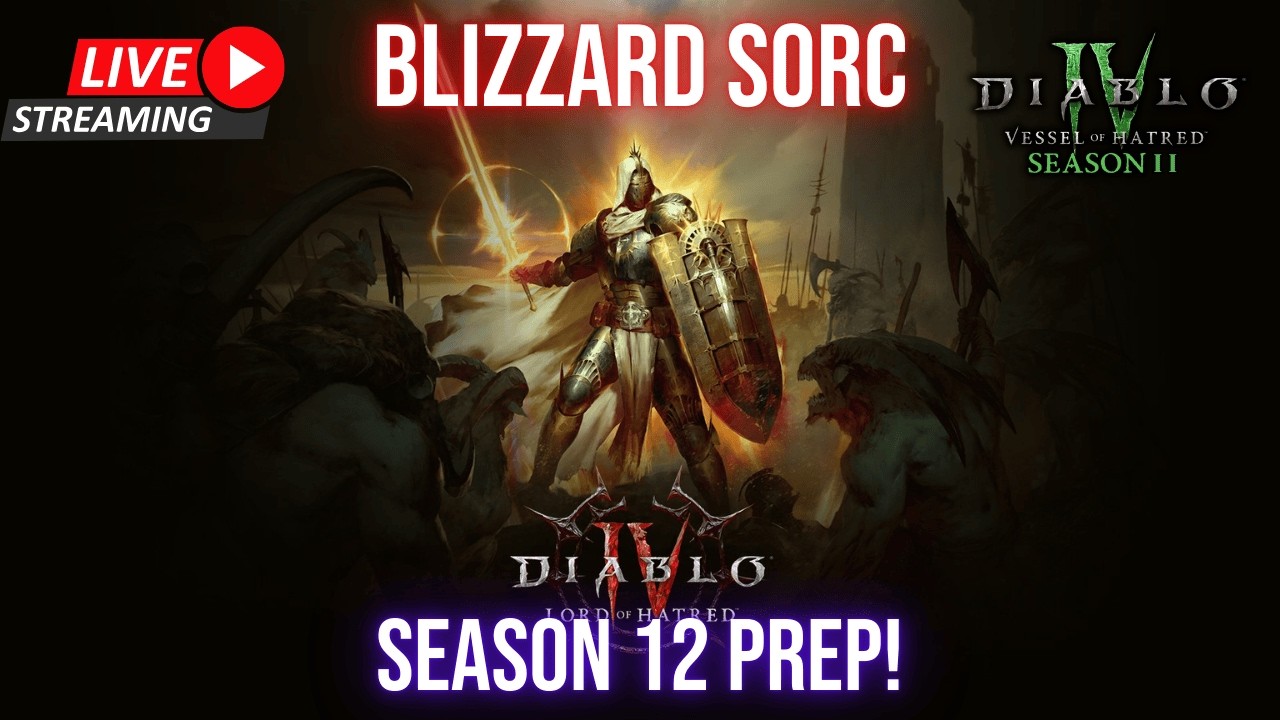 Blizzard Sorc Tonight | Season 12 Prep #Diablo4 #Diablopartner