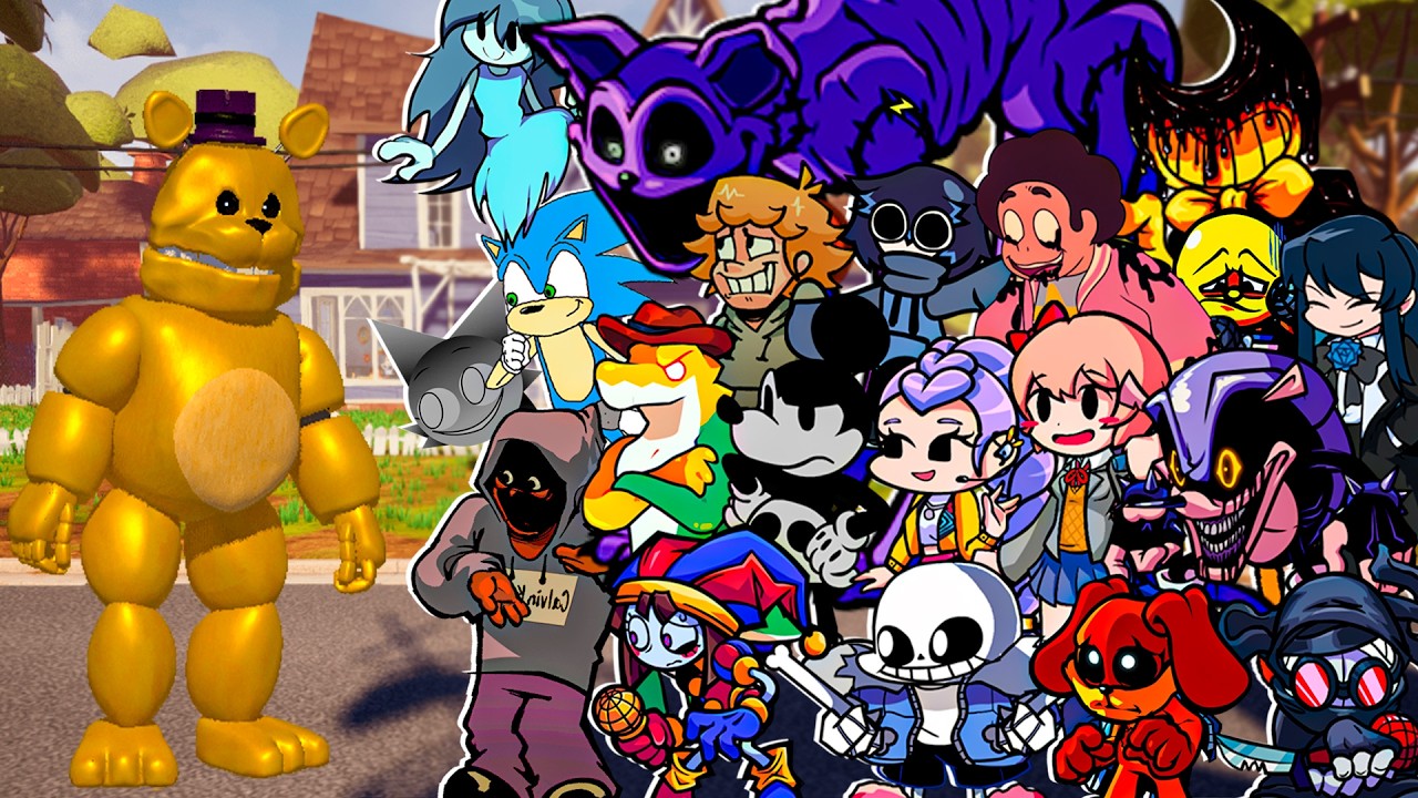 FREDBEAR RUNAWAY but Every Turn a Different Character Sings 🎶⚡ (FNF FREDBEAR RUNAWAY)