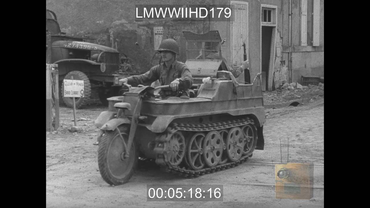 ATTACK ON QUINEVILLE; BICYCLES, NEAR MONTEBOURG, FRANCE; CARENTAN, FRANCE, 6/15/44 CIT - LMWWIIHD179