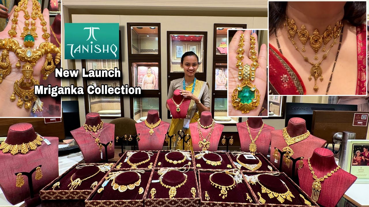 Tanishq New Launch MRIGANKA Collection/Light weight Gold Necklace Sets/Gold Necklace Designs/Deeya