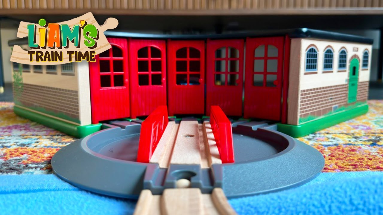BRIO World 33736 Grand Roundhouse | Building Wooden Tracks | Train Track Videos
