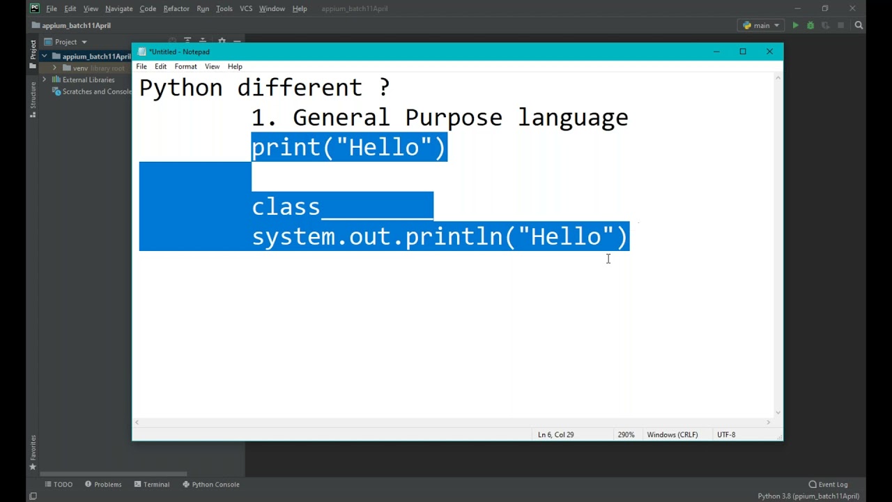 Appium with Python - Demo session - Batch April 2021
