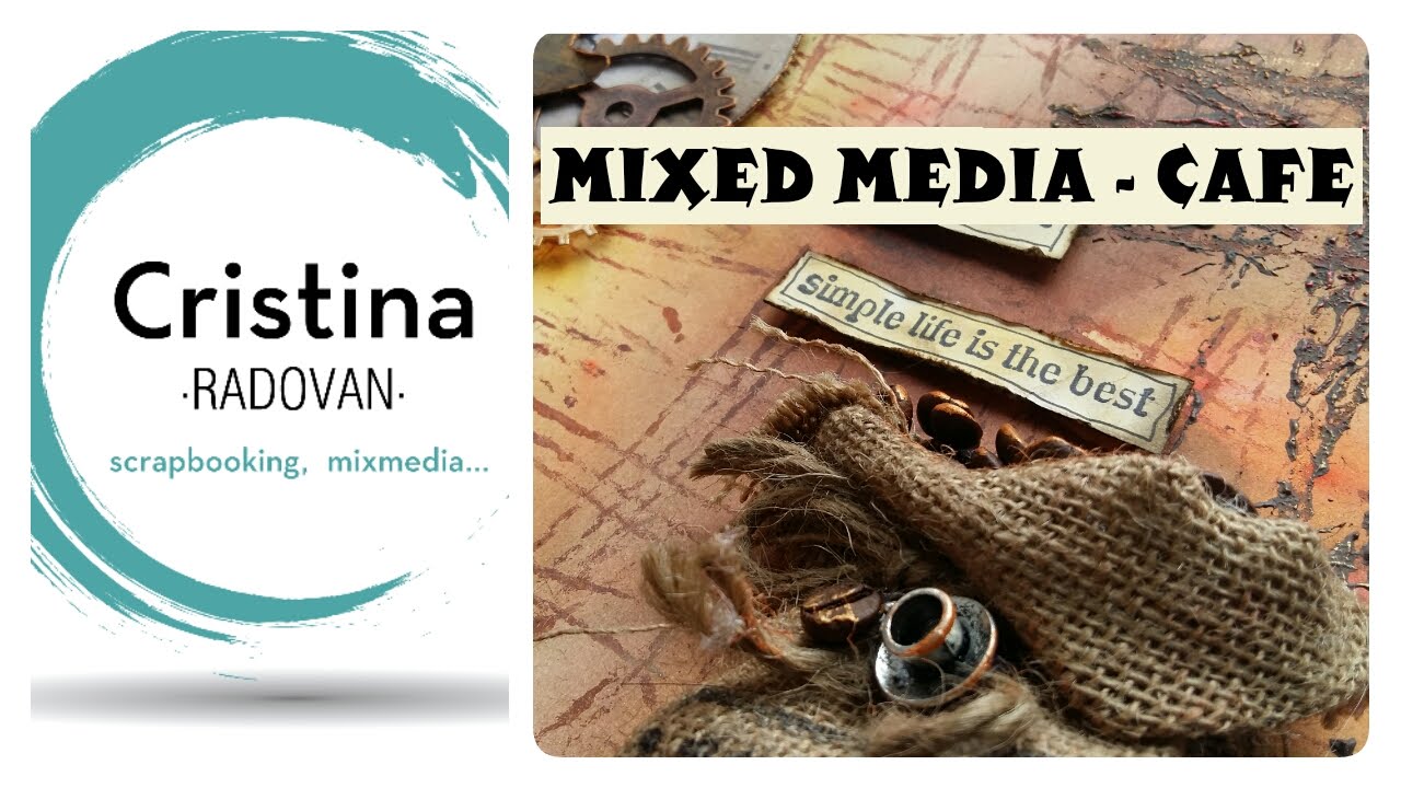MIXED MEDIA FONDO Y TEXTURA CON SELLOS CASEROS. SCRAP TEAM'16 AGOSTO - CAFÉ