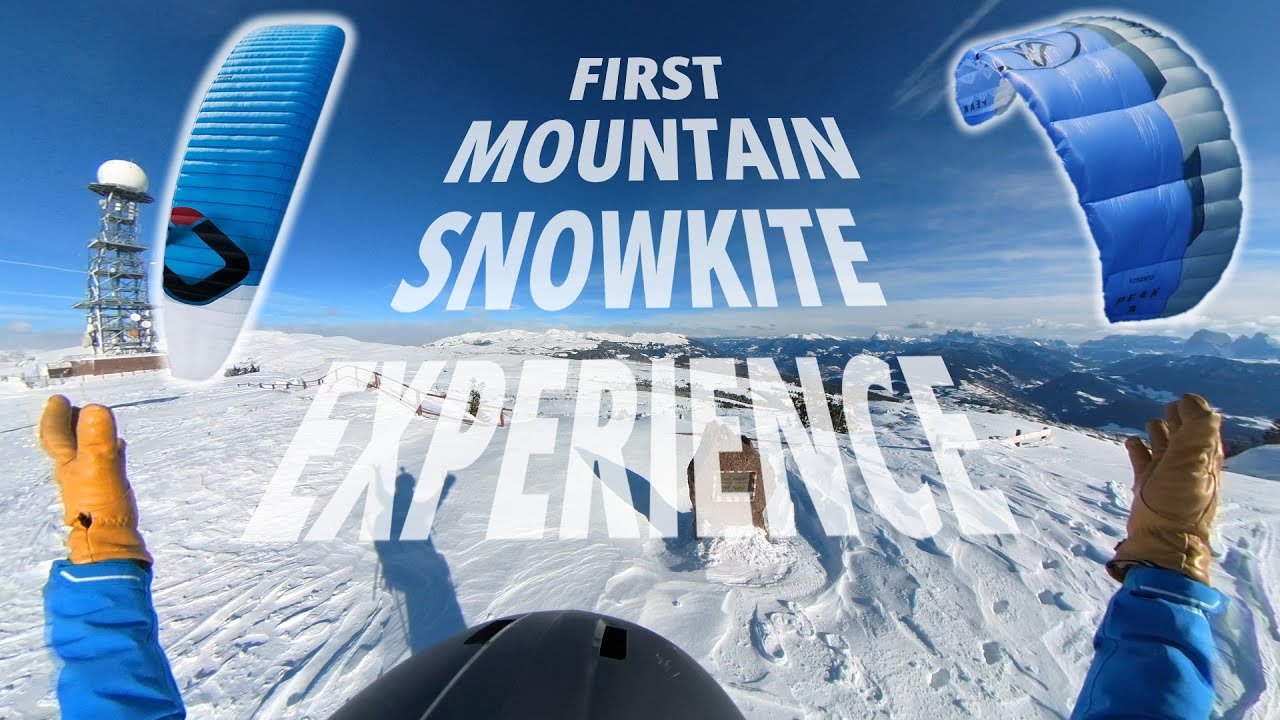 Snowkiting Alps Italy Rittner Horn - Flysurfer Peak Ozone - Part I #firsttime 🏔