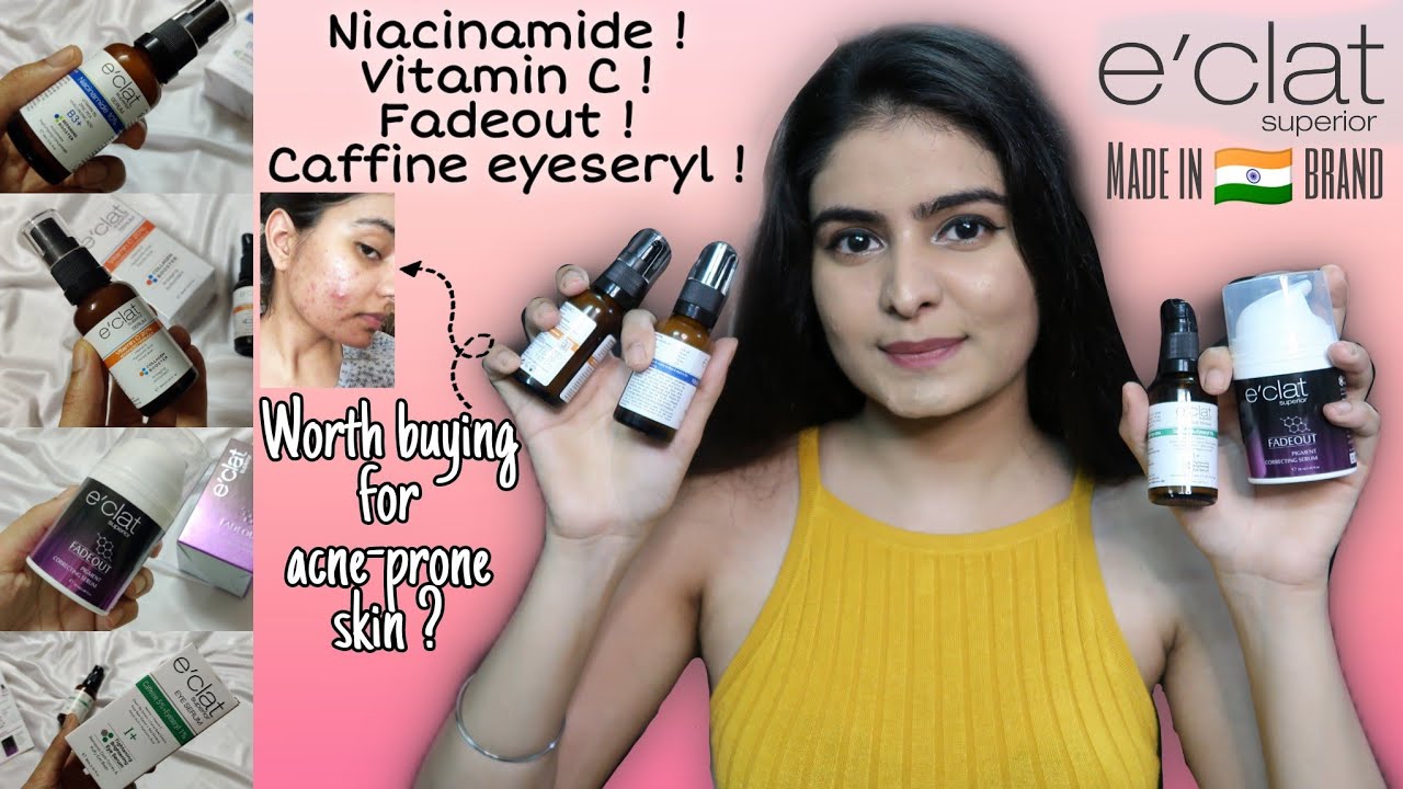 I tried e'clat SERUMS | VitaminC/Niacinamide/Fadeout/Eye Serum | Kashika