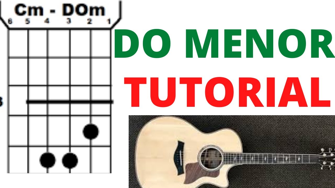 Como tocar el acorde de { Do Menor con ritmo } Tutorial Para Principiantes Parte # 1