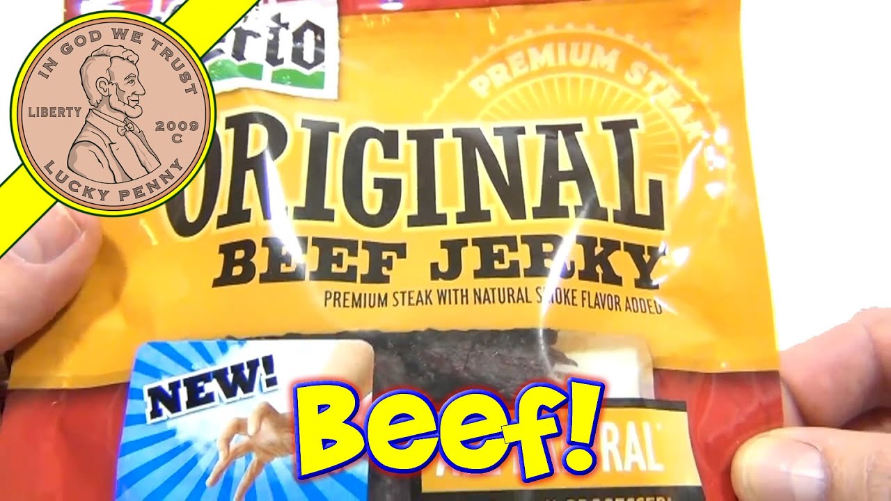Oh Boy! Oberto Original Beef Jerky Premium Steak Snack - USA Snack Food Tasting