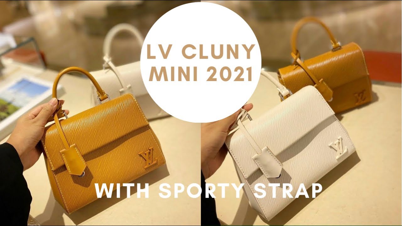 Review + Modshot túi Louis Vuitton CLUNY MINI M58931 Epi leather màu vàng siêu xinh
