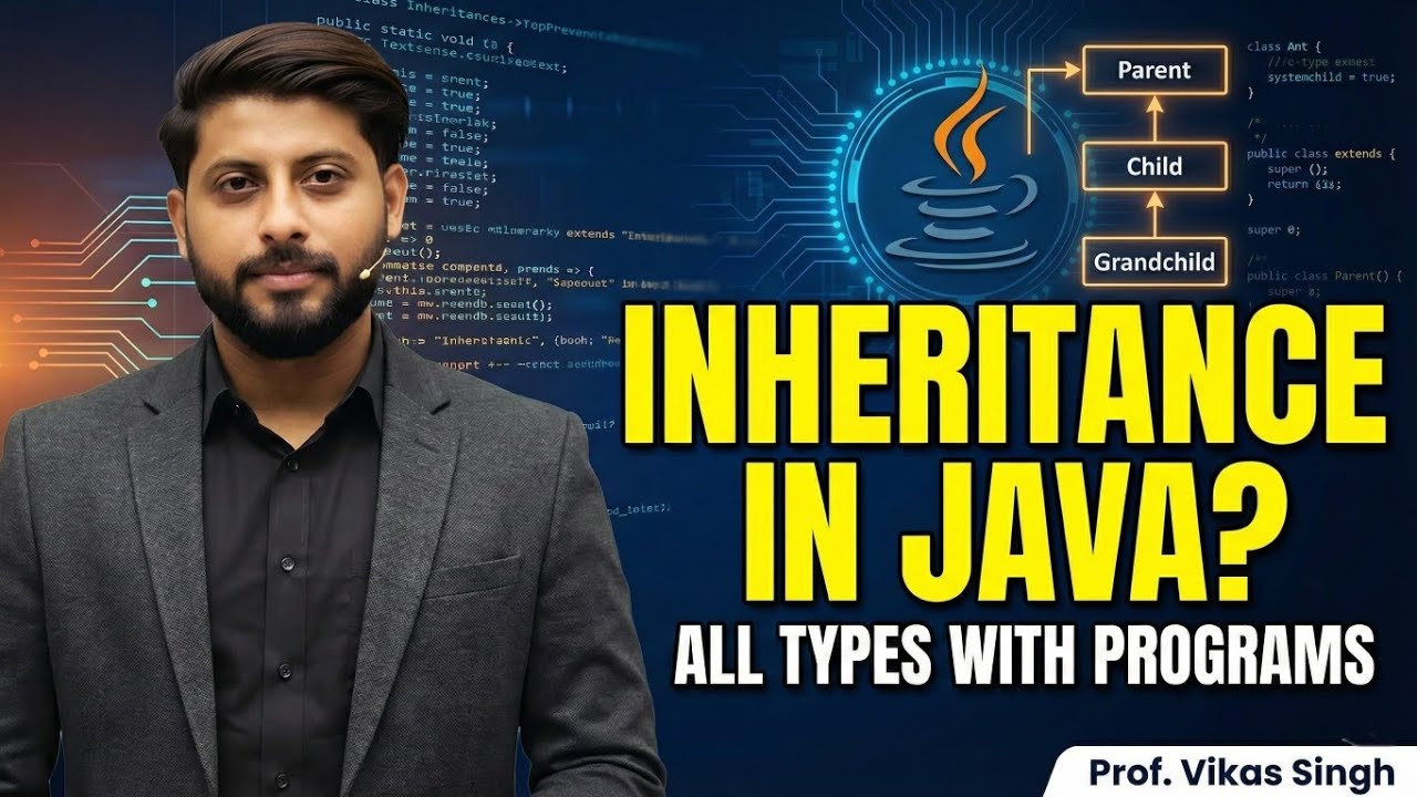 What Is Inheritance In Java? | Inheritance All Types with Programs | Java Tutorial By Vikas Singh