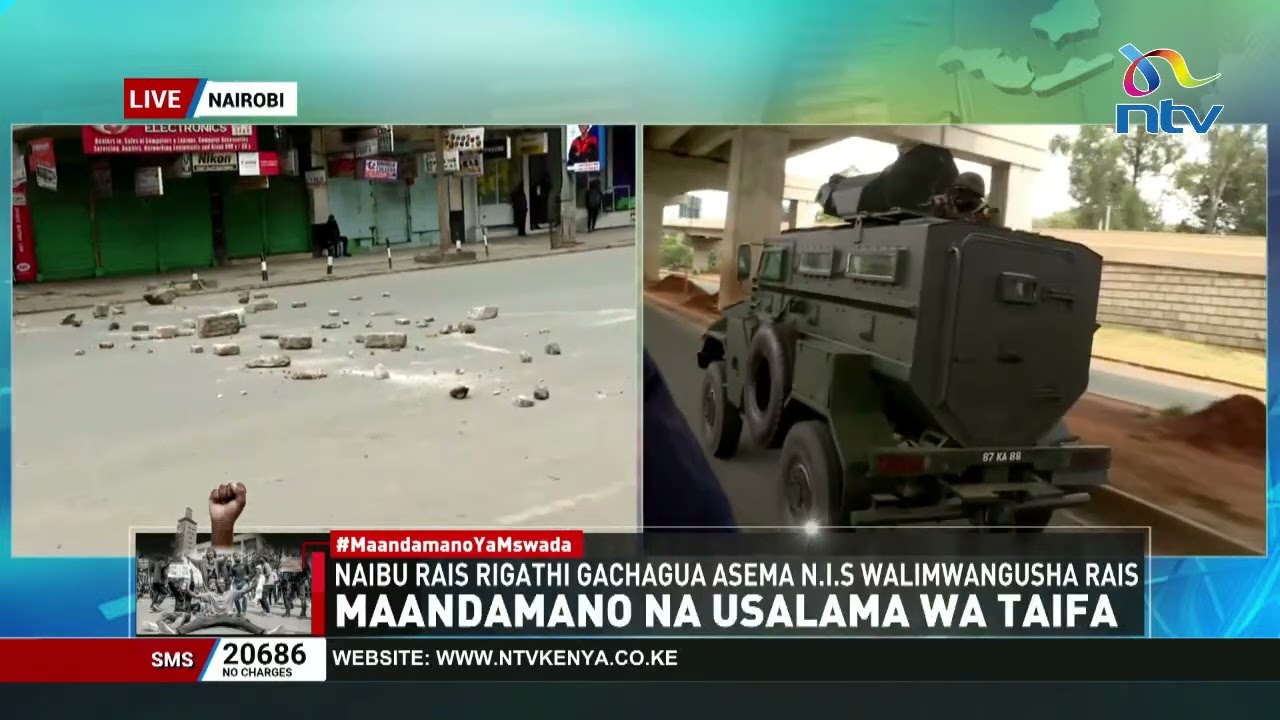 Safari ya wanajeshi hadi mjini Nairobi, kukabiliana na maandamano yanayoendelea