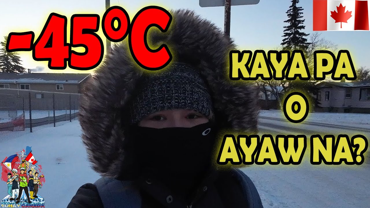 FREEZING COLD -45°C IN ALBERTA| CHALLENGES SA PAG-COMMUTE | BUHAY CANADA