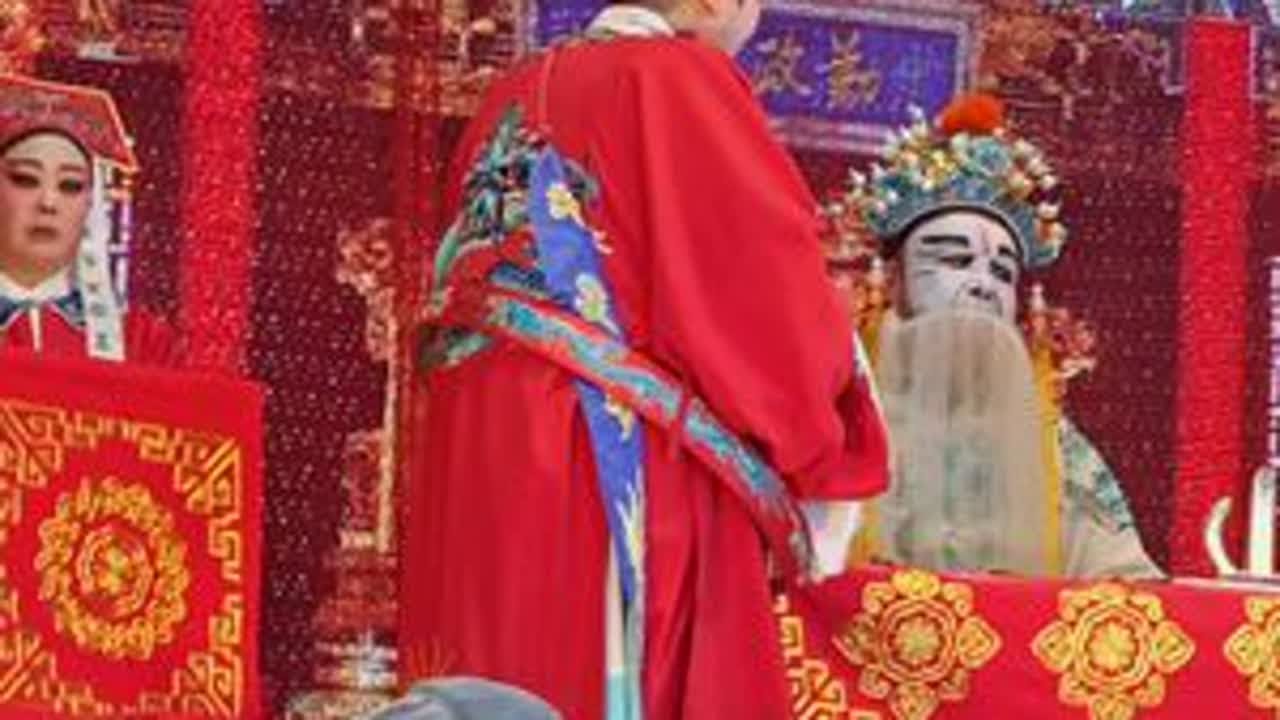 内黄大平调《王莽篡朝》，又名《偷龙换凤》《桃花女下凡》，金殿论百中经片段，柴文俊扮演者:王巧云。#大平调 @内黄县大平调剧团