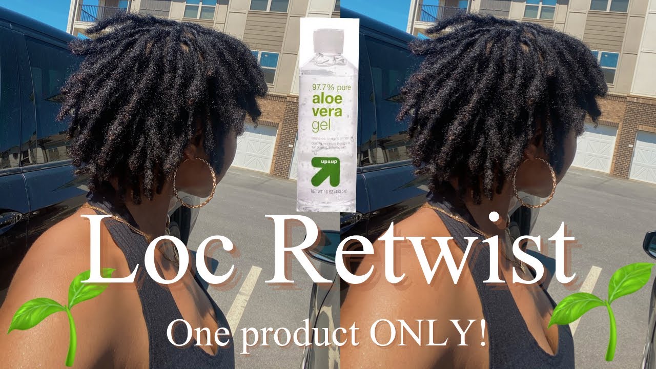 Loc Retwist on short Locs|Using Aloe Vera Gel|Palm Rolling Method|Loc Journey