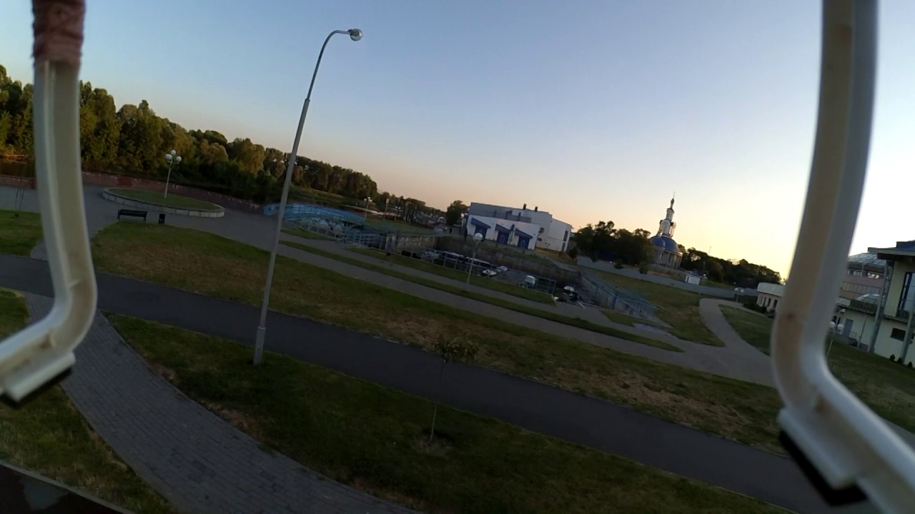 Pinsk. Съемка с квадрокоптера. Набережная Pinsk. MJX X101 drone