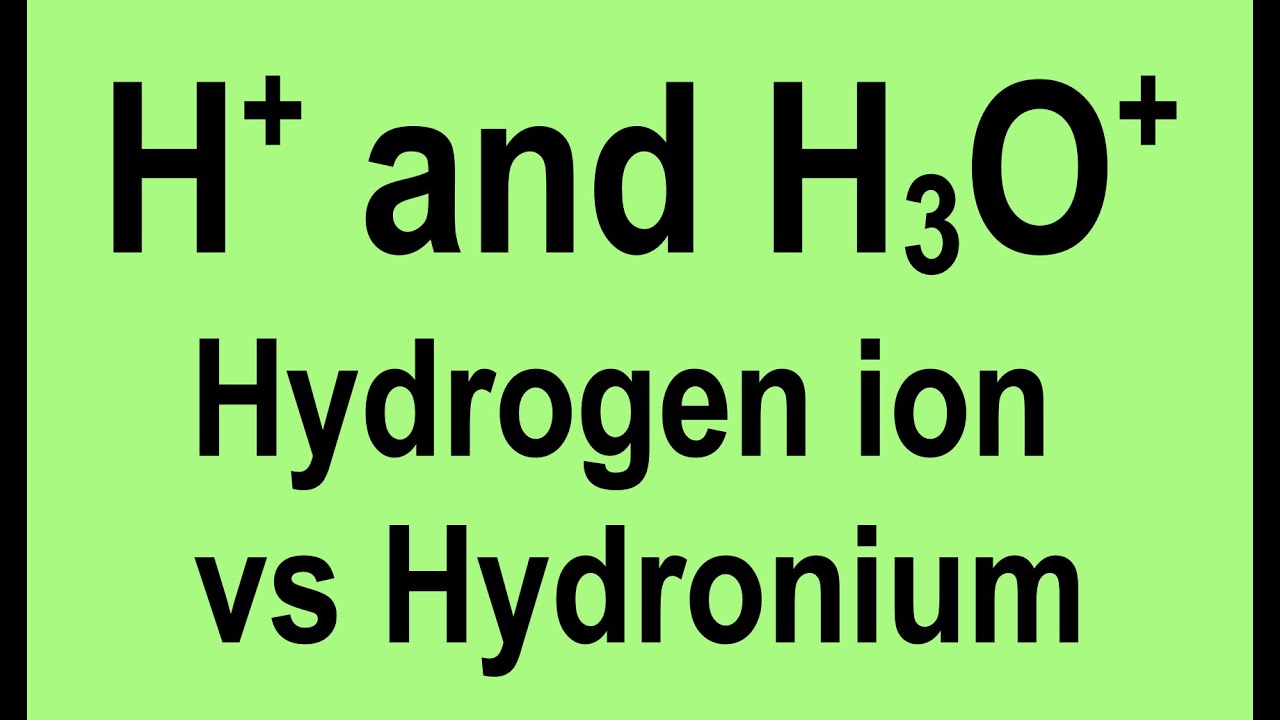 H+ Ion and Hydronium Ion